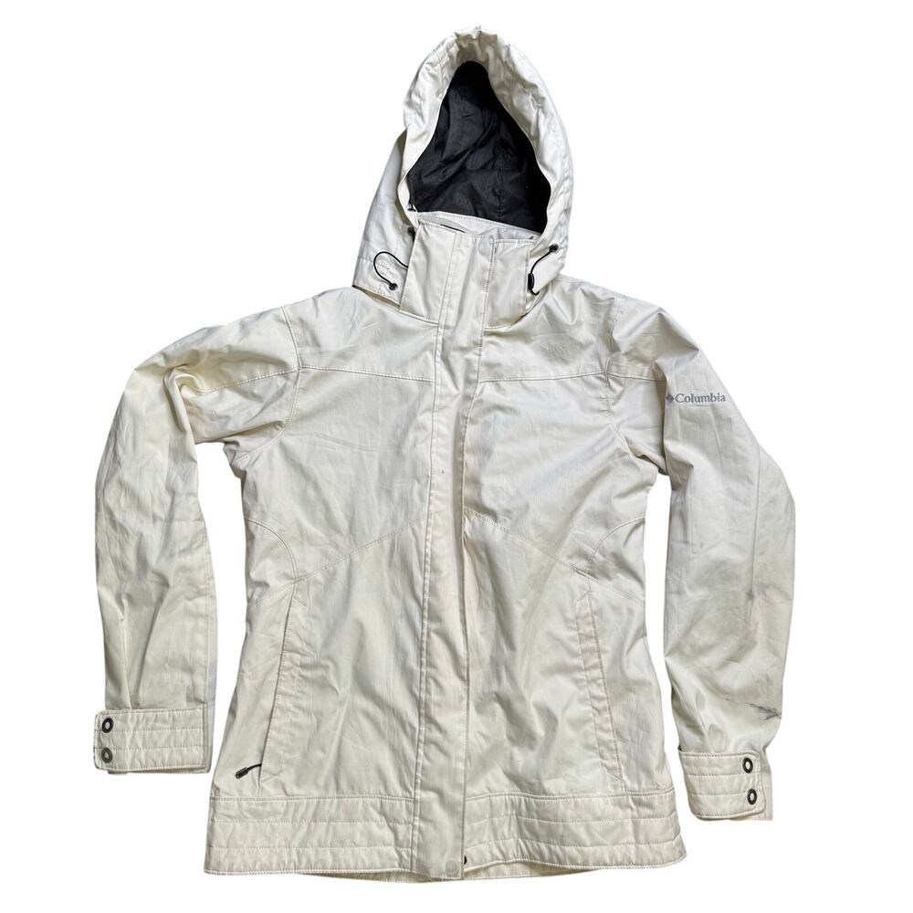 COLUMBIA SPORTWEAR JACKET WHITE WOMENS S SMALL SNOW WINTER COAT USED